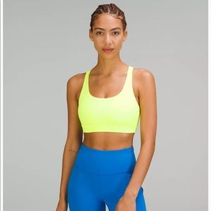 Lululemon Energy Bra in Highlight Yellow, size 4